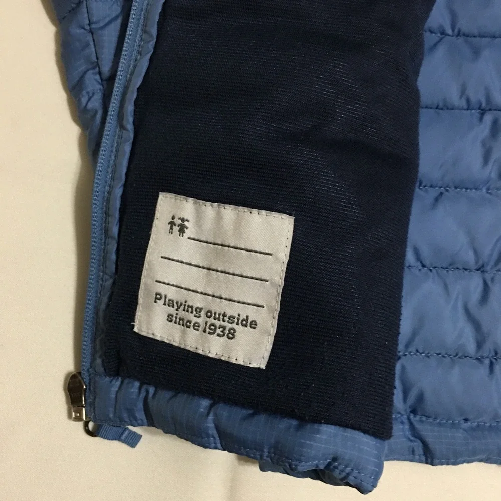 Columbia Puffer Jacket Kids Size S Blue Hooded Quilted Full Zip